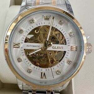 OLEVS Silver and Gold Automatic Men's Watch